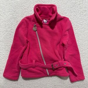 Kids Hello Kitty Pink Moto Jacket Belted Sparkle Zipper Size 3T‎